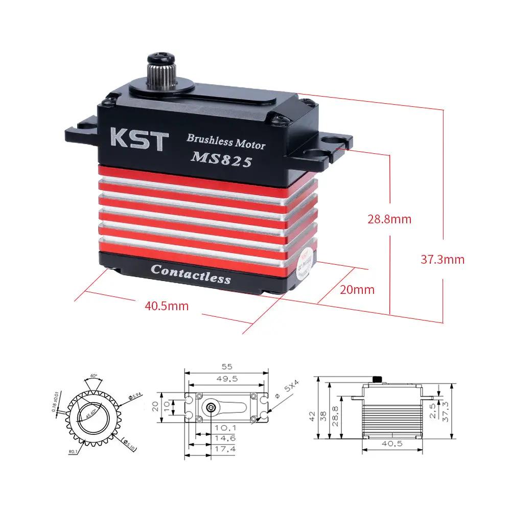 KST MS825 V8.0 HV Brushless Servo – 35kgf.cm Contactless Hall Sensor