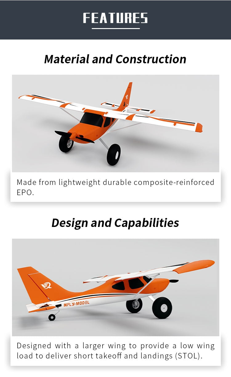 XFLY Glastar V2 1233mm trainer plane PNP
