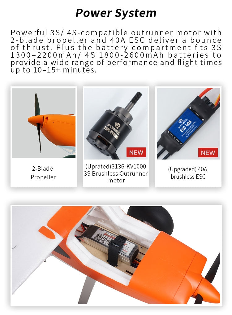 XFLY Glastar V2 1233mm trainer plane PNP