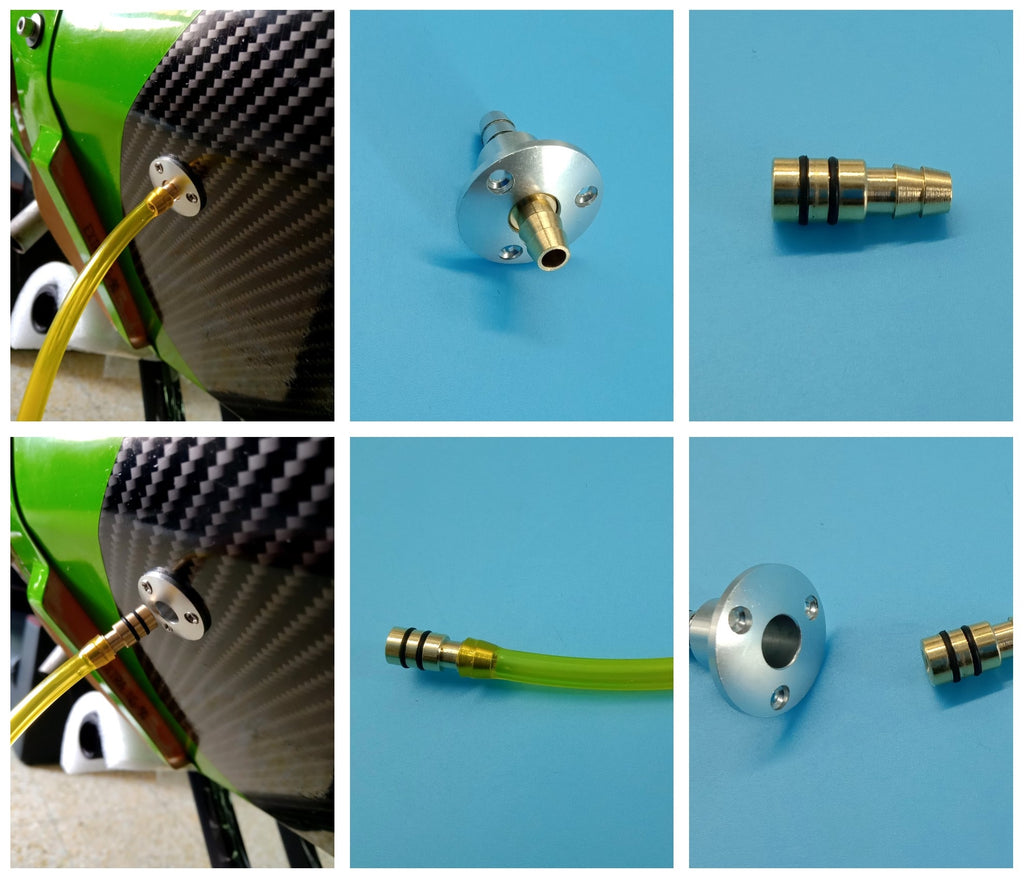 Pilot rc feul overflow connector taxi tank