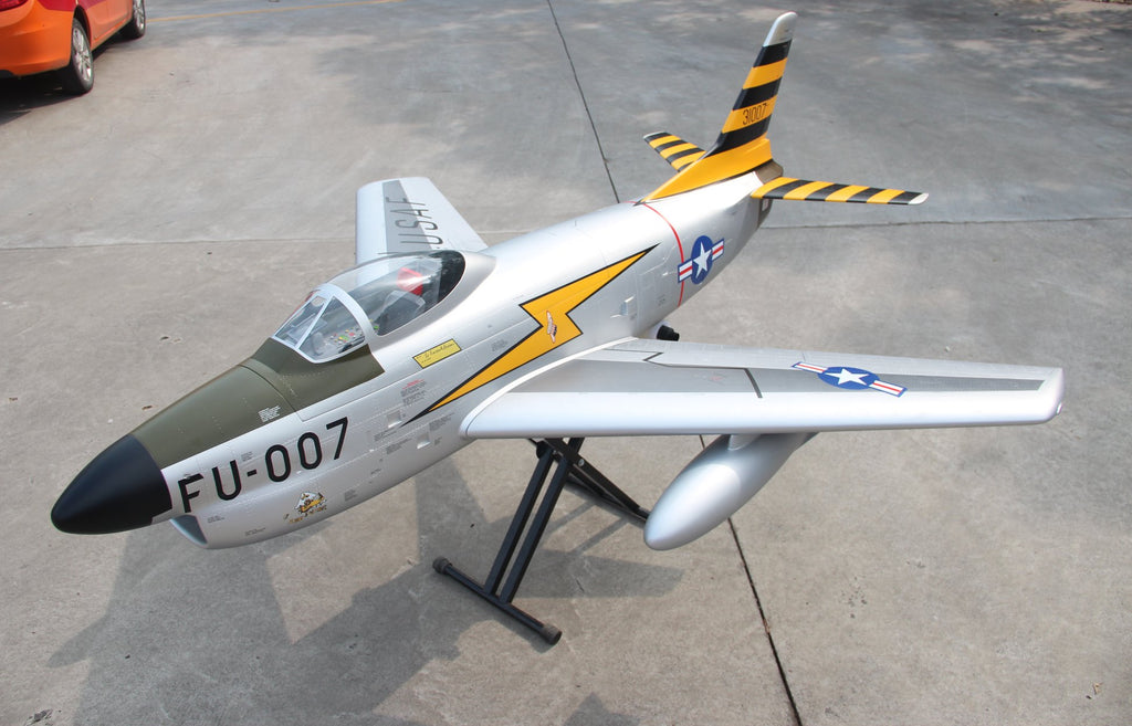 Pilot rc 2.2m F-86D Sabre with tail pipe, UAT, Kevlar fuel tank