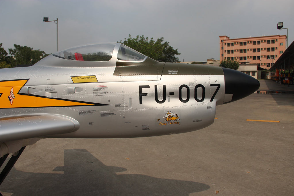 Pilot rc 2.2m F-86D Sabre with tail pipe, UAT, Kevlar fuel tank