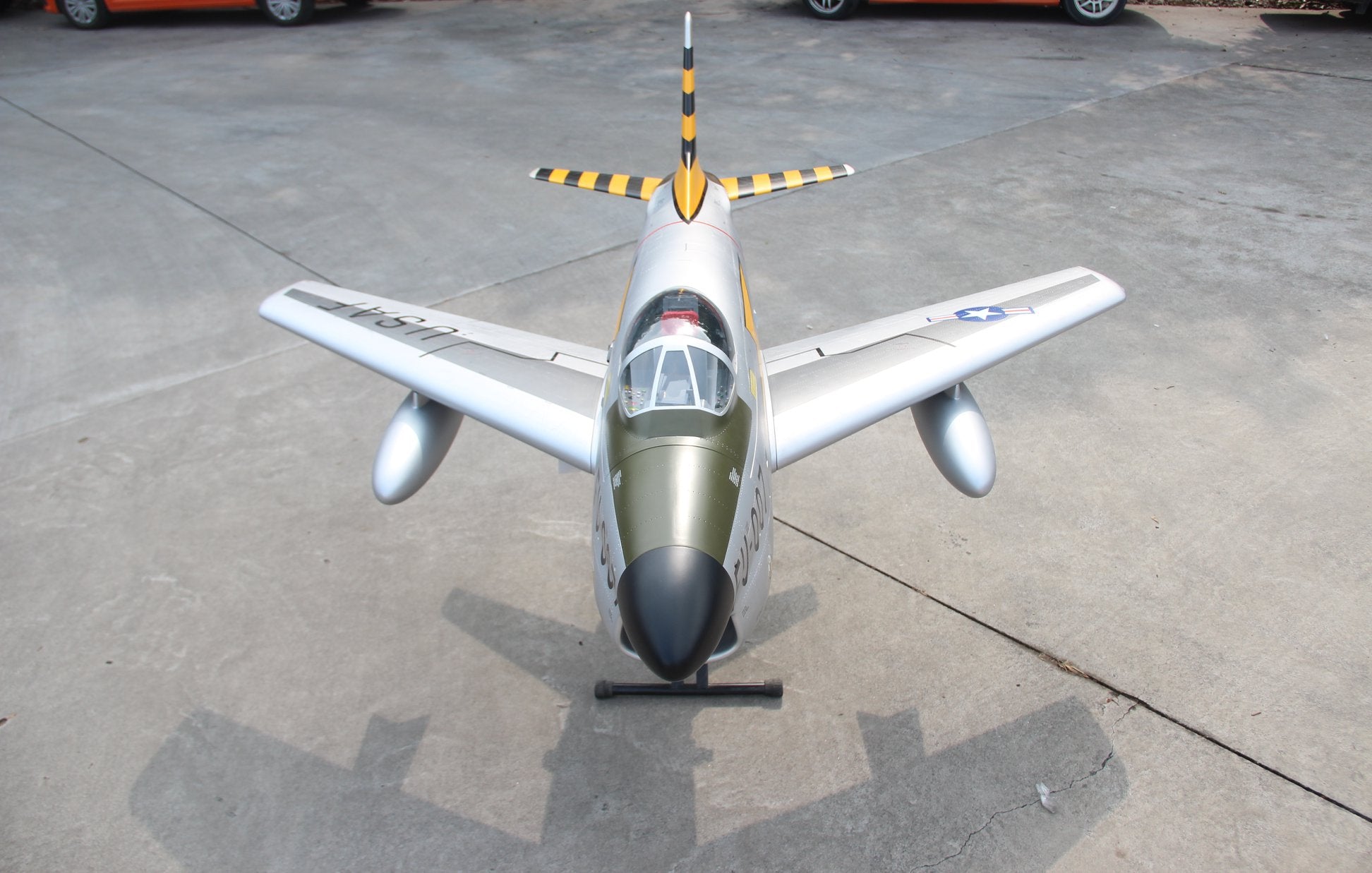 Pilot rc 2.2m F-86D Sabre with tail pipe, UAT, Kevlar fuel tank