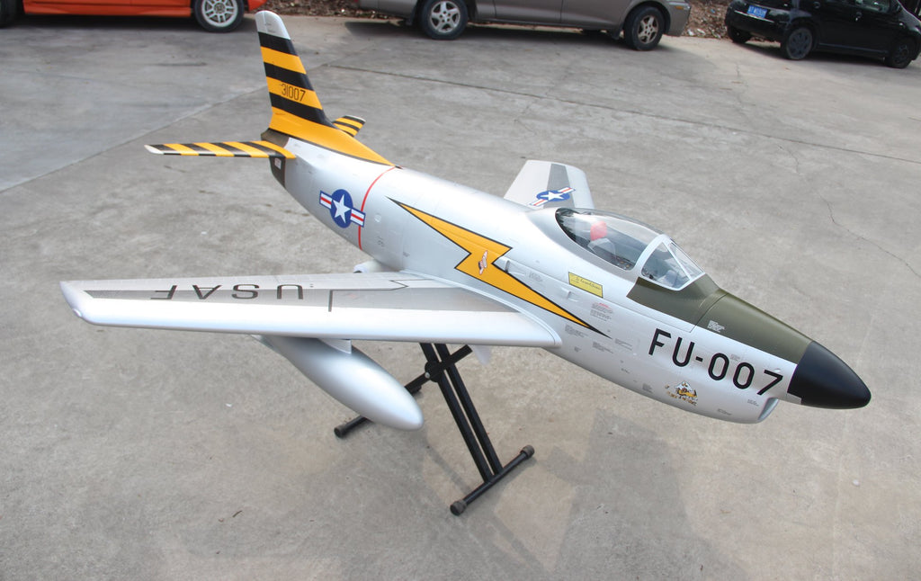 Pilot rc 2.2m F-86D Sabre with tail pipe, UAT, Kevlar fuel tank