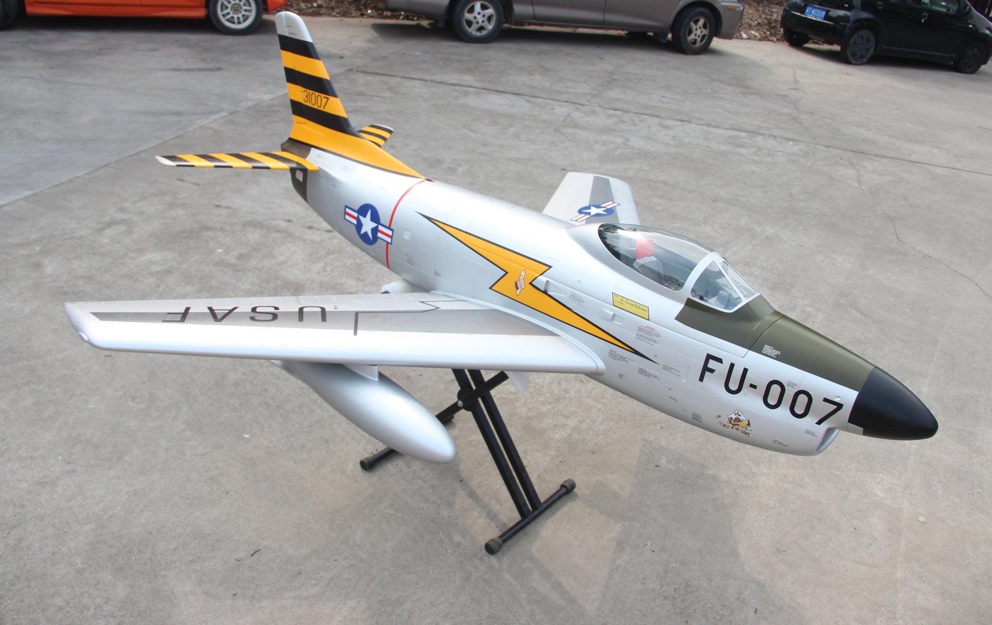 Pilot rc 2.2m F-86D Sabre with tail pipe, UAT, Kevlar fuel tank