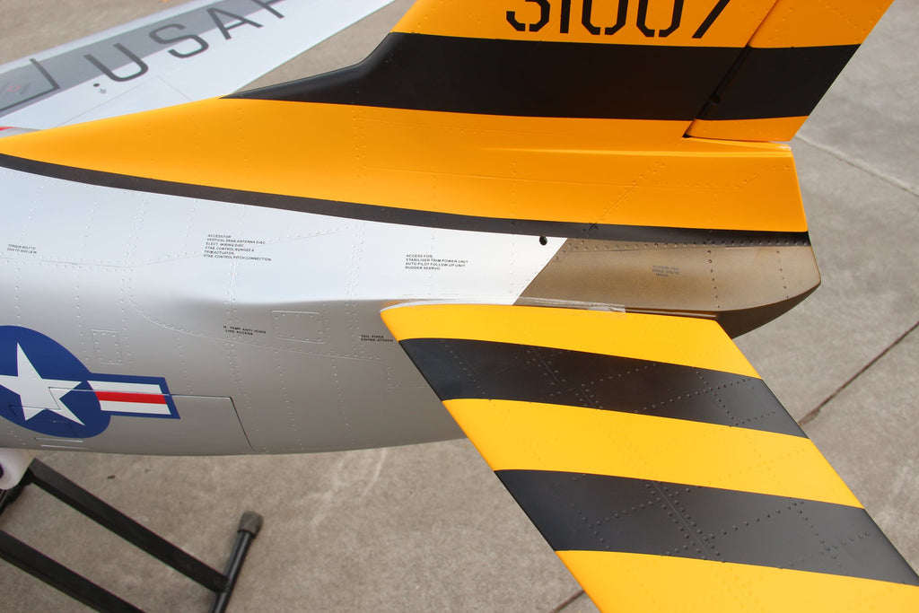 Pilot rc 2.2m F-86D Sabre with tail pipe, UAT, Kevlar fuel tank