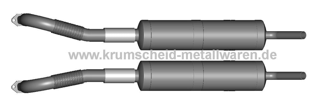 K&S Muffler Set twin, DLE60, Ephil-X76