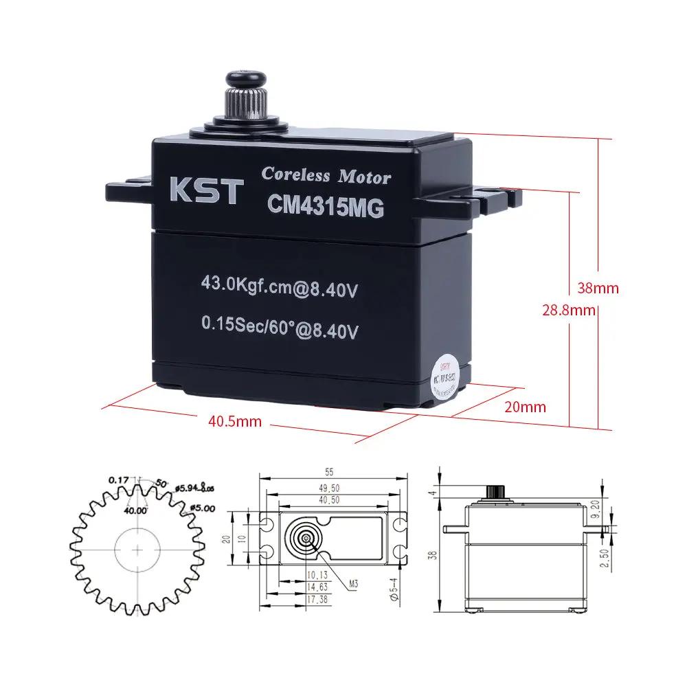 KST CM4315 V6.0 HV Digital Servo – 43kgf.cm High-Torque Steel Gear Servo