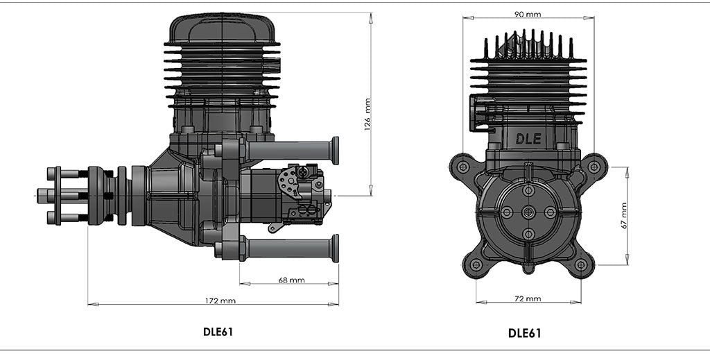 DLE61 model airplane engine