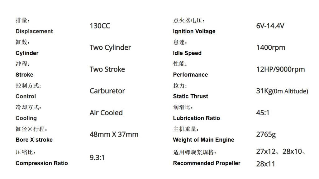HANGX HX130cc two stroke engine