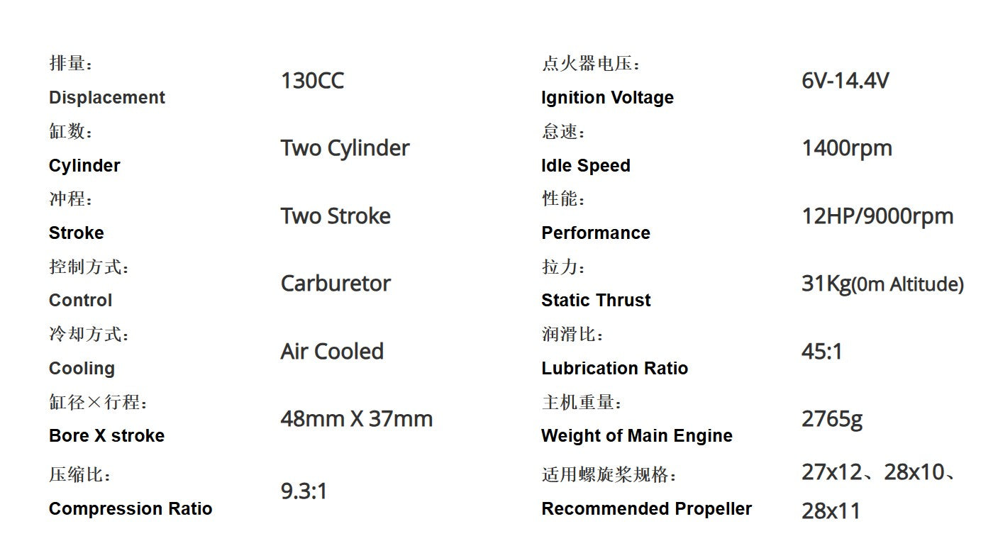 HANGX HX130cc two stroke engine