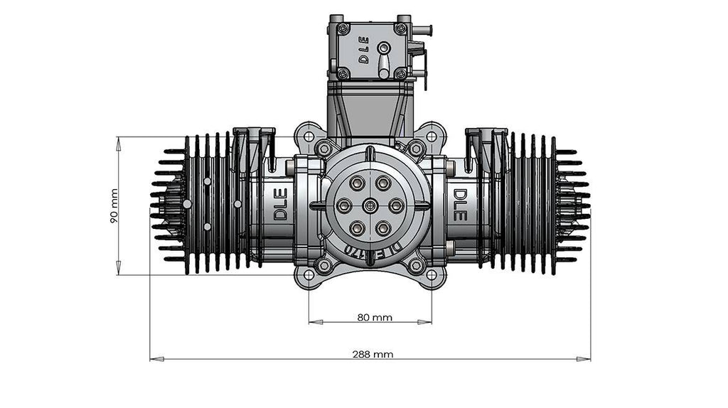 DLE170 model airplane engine
