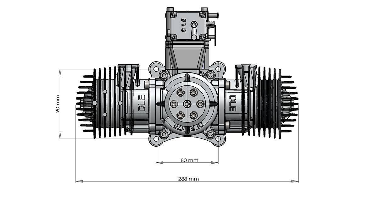 DLE170 model airplane engine