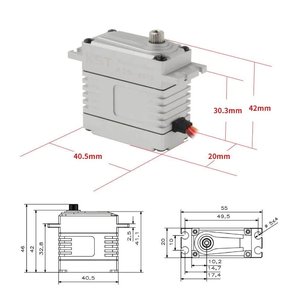 KST A20-4515 V8.0 Brushless HV Servo – 50kg.cm High-Torque Servo