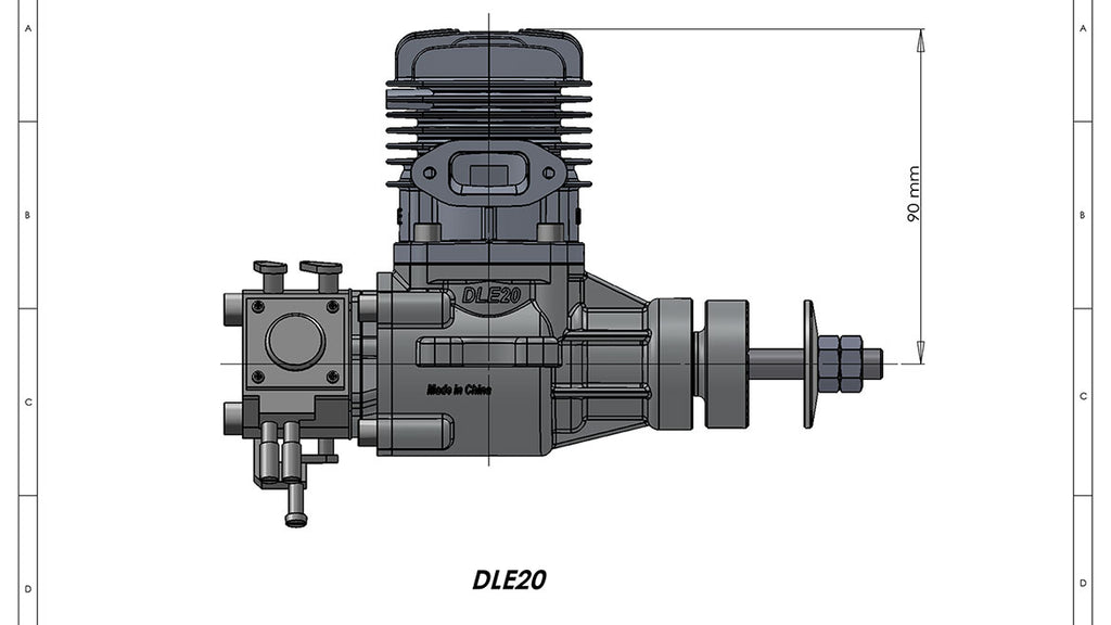 DLE20 model airplane engine