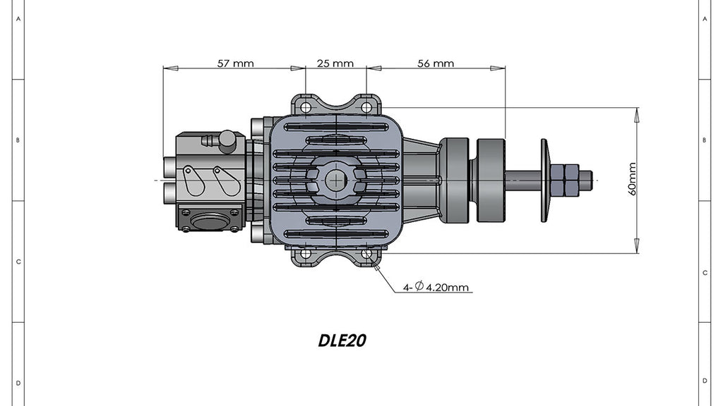 DLE20 model airplane engine