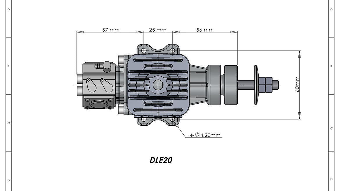 DLE20 model airplane engine
