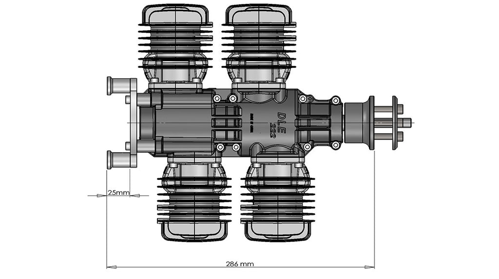 DLE222 V3 model airplane engine