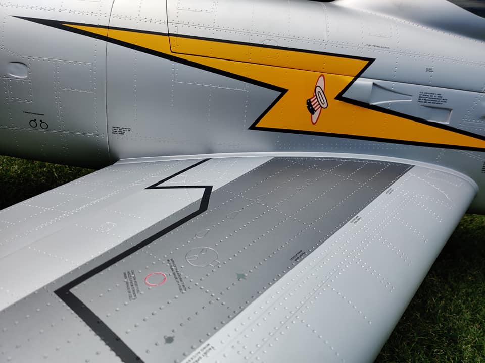 Pilot rc 2.2m F-86D Sabre with tail pipe, UAT, Kevlar fuel tank