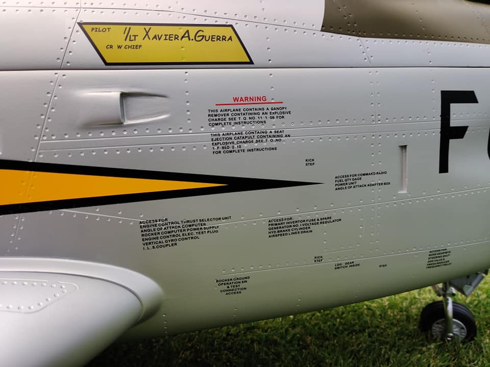 Pilot rc 2.2m F-86D Sabre with tail pipe, UAT, Kevlar fuel tank