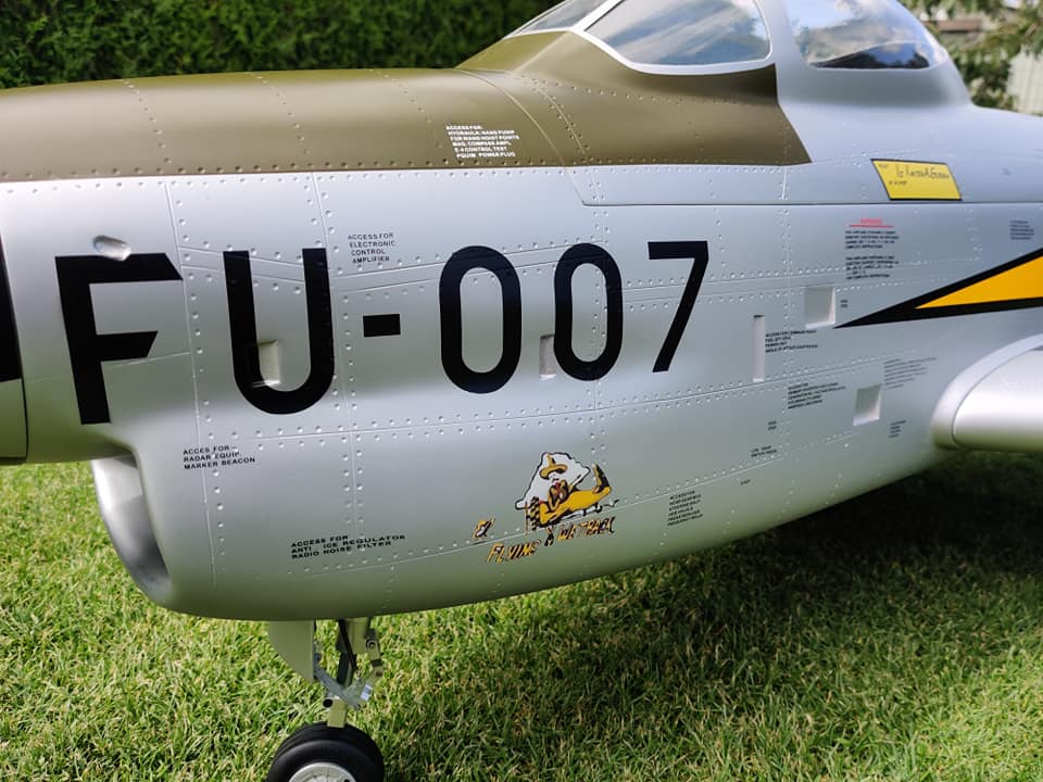 Pilot rc 2.2m F-86D Sabre with tail pipe, UAT, Kevlar fuel tank