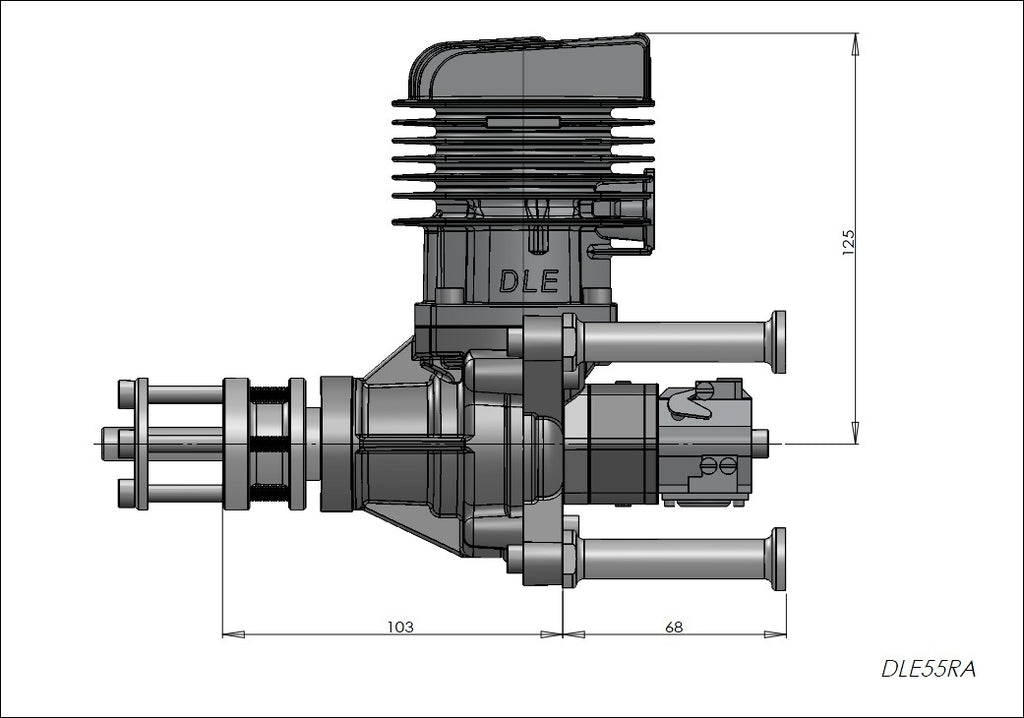 DLE55RA model airplane engine