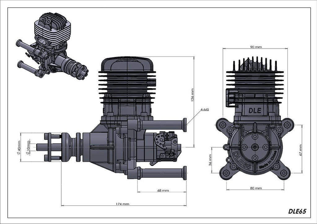 DLE65 model airplane engine