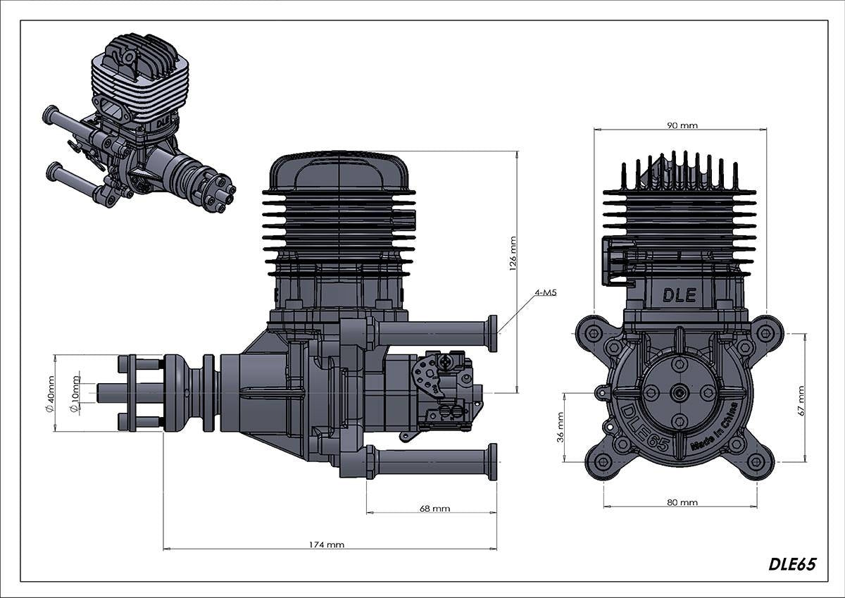 DLE65 model airplane engine