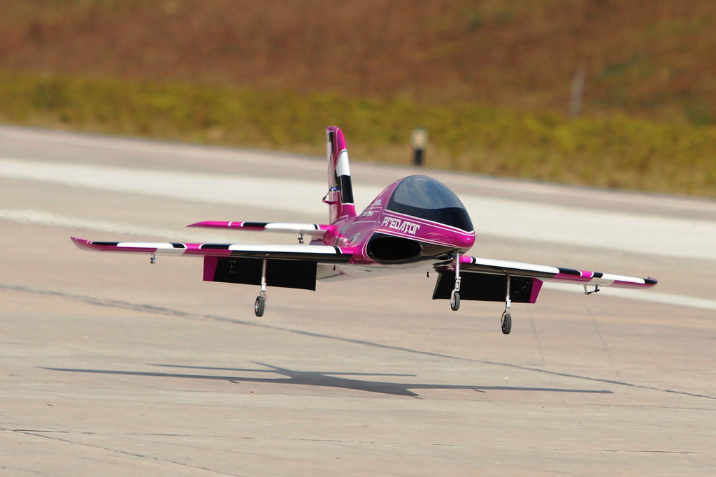 Pilot rc 2.2m Predator jet V2 pink, retracts,air trap,tail pipe.