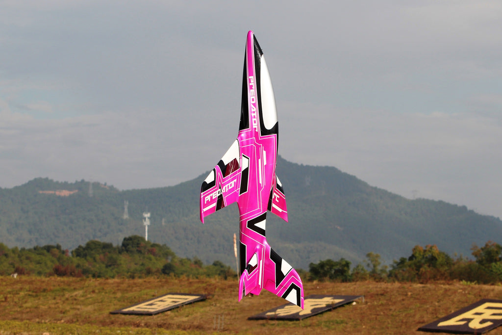 Pilot rc 2.2m Predator jet V2 pink, retracts,air trap,tail pipe.