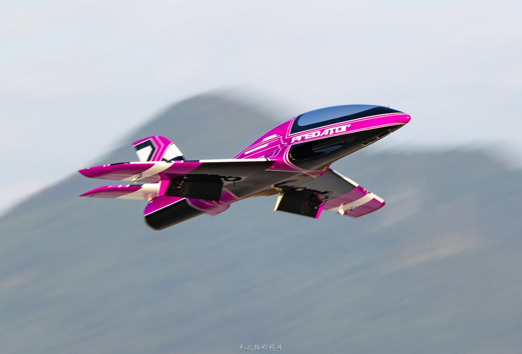 Pilot rc 2.2m Predator jet V2 pink, retracts,air trap,tail pipe.