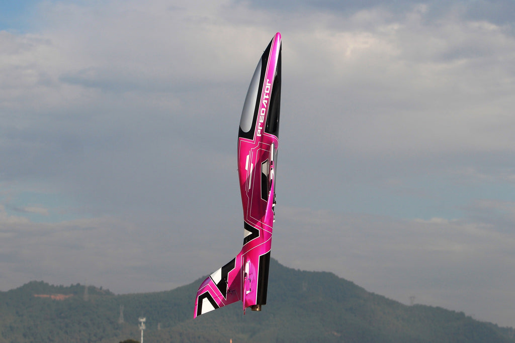 Pilot rc 2.2m Predator jet V2 pink, retracts,air trap,tail pipe.