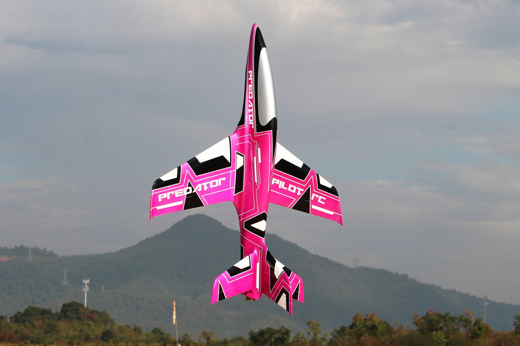 Pilot rc 2.2m Predator jet V2 pink, retracts,air trap,tail pipe.