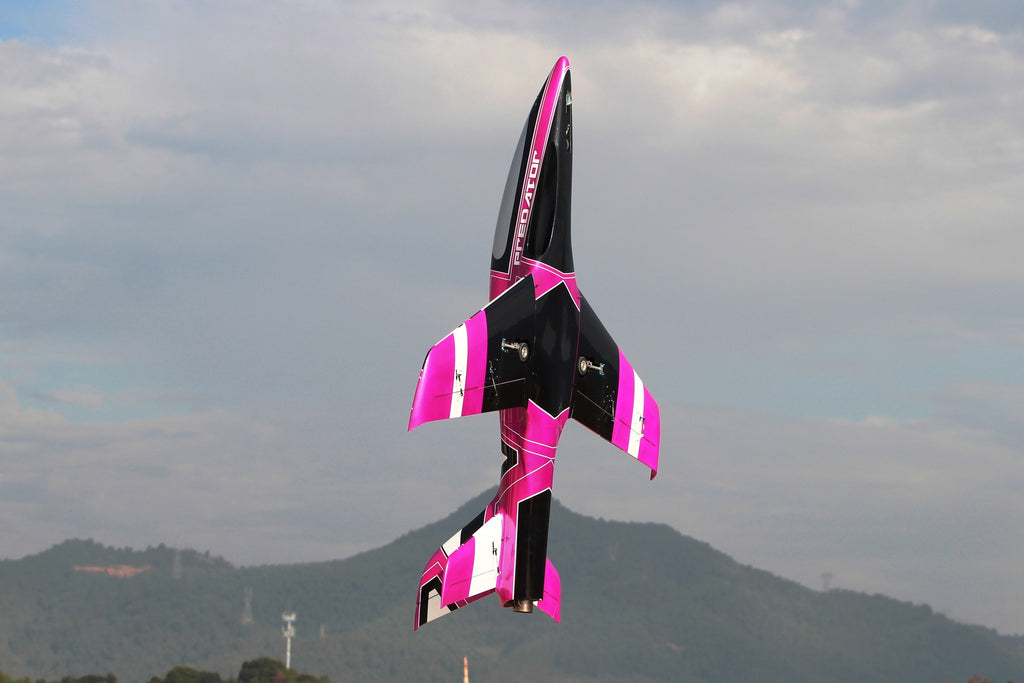 Pilot rc 2.2m Predator jet V2 pink, retracts,air trap,tail pipe.