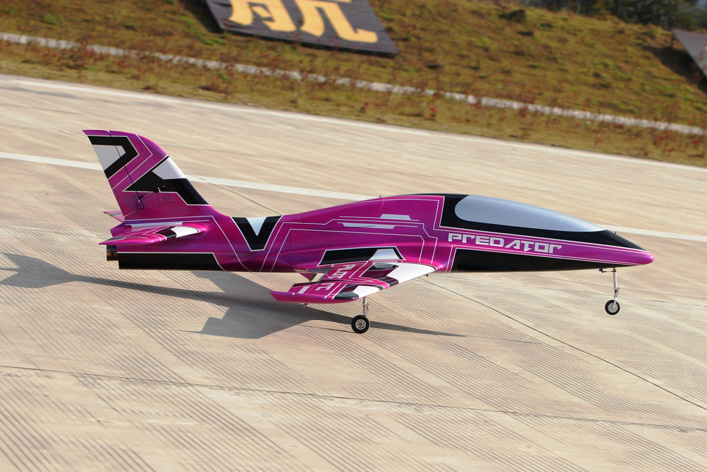 Pilot rc 2.2m Predator jet V2 pink, retracts,air trap,tail pipe.