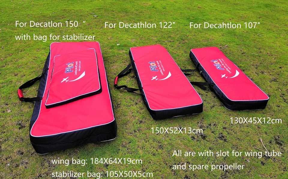 Pilot rc wing bag decathlon 150" 3.8m