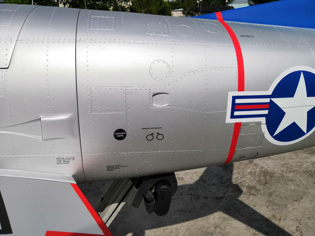 Pilot rc 2.2m F-86D Sabre with tail pipe, UAT, Kevlar fuel tank