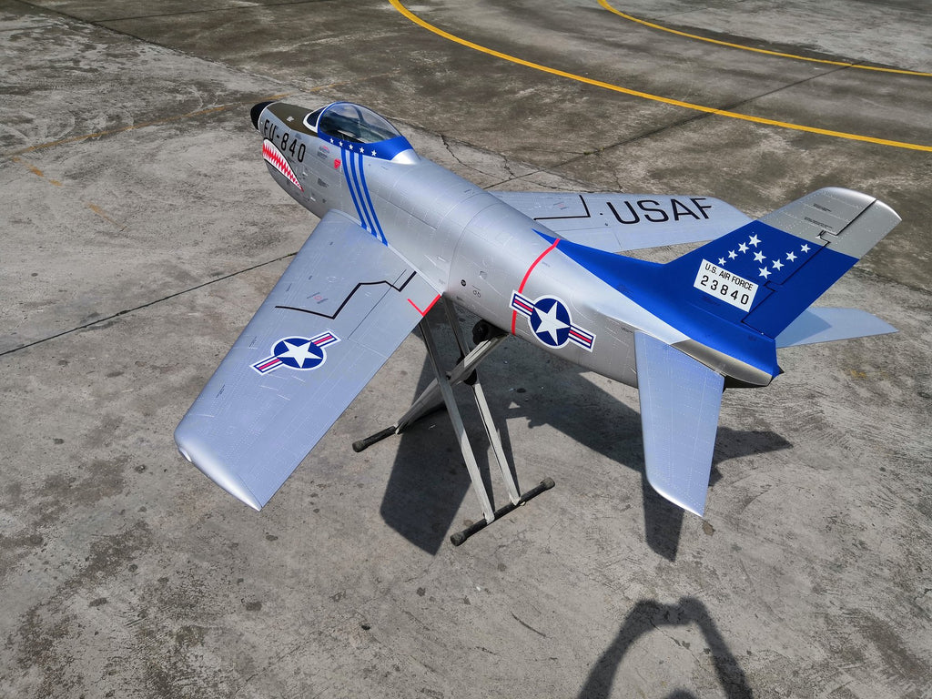 Pilot rc 2.2m F-86D Sabre with tail pipe, UAT, Kevlar fuel tank