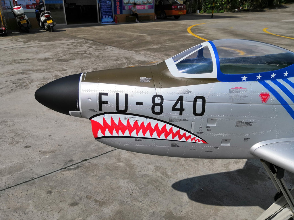 Pilot rc 2.2m F-86D Sabre with tail pipe, UAT, Kevlar fuel tank