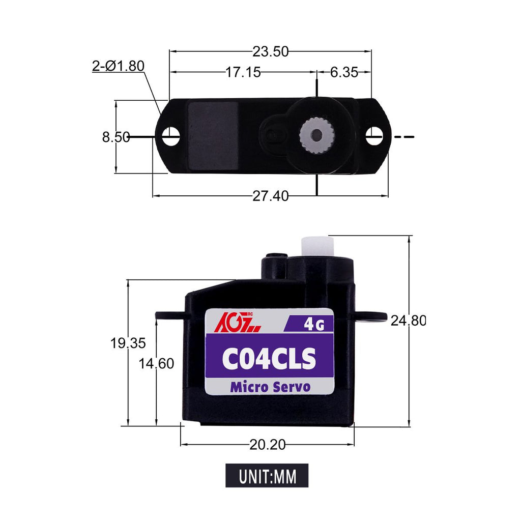 AGF C04CLS 4.3g 0.07s Micro Coreless Servo