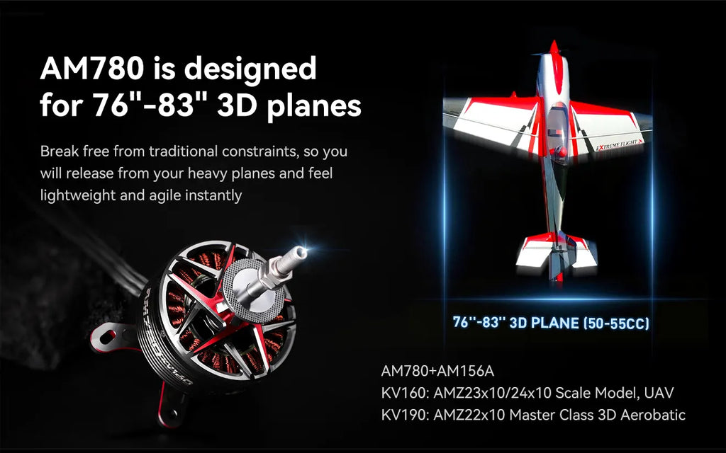 T-Motor AM780 combo 190KV 50-55cc 3D planes