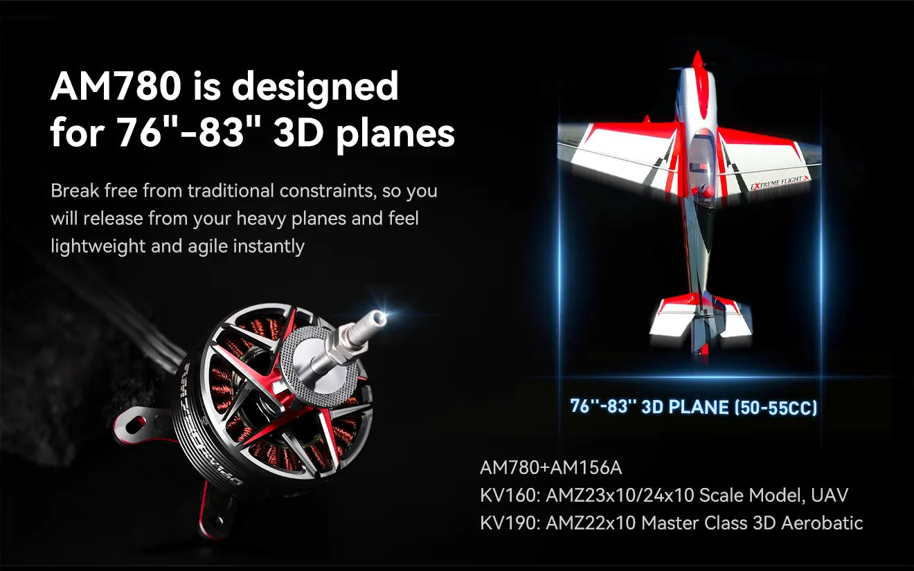 T-Motor AM780 combo 190KV 50-55cc 3D planes