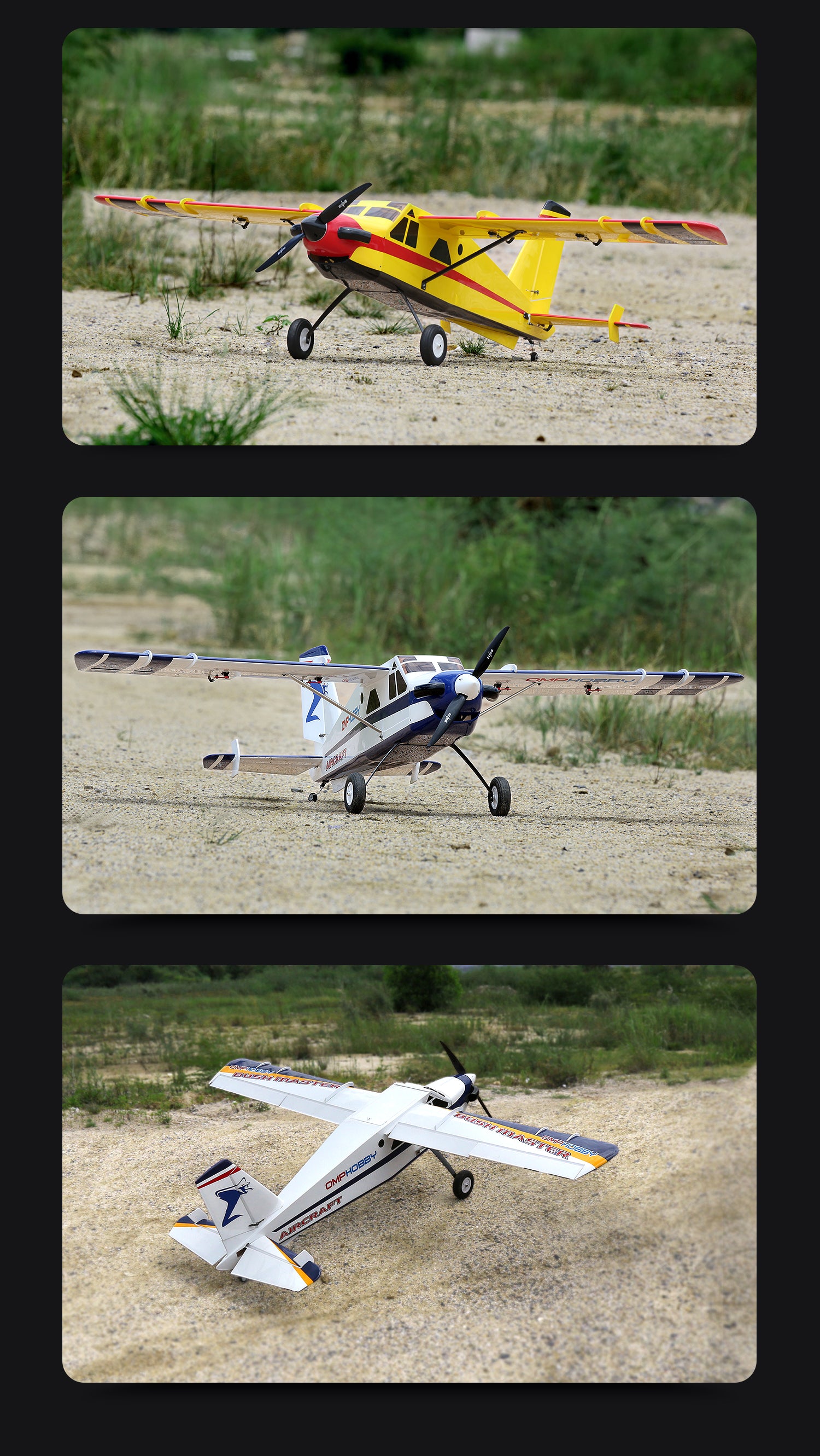 OMP Hobby 65" 1660mm Bushmaster white blue PNP