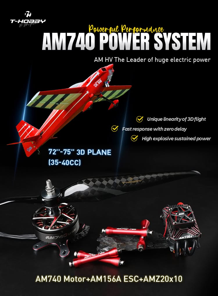 T-Motor AM740 combo 220KV 35-40cc 3D planes