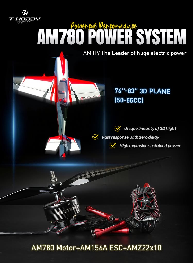 T-Motor AM780 combo 190KV 50-55cc 3D planes