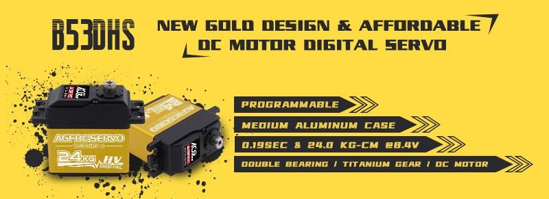 AGF B53DHS 24KG 8.4V HV digital programmable servo