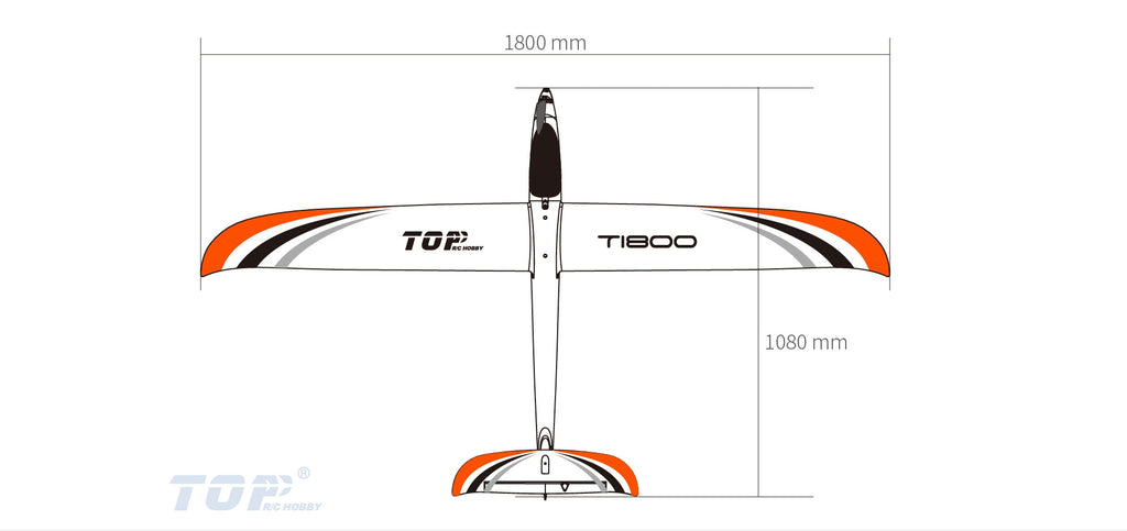 TOP RC 1800MM T1800 PNP Glider