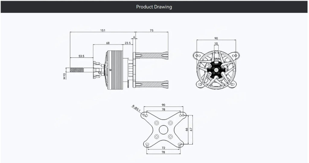 T-Motor AM910 combo 190KV 70-80cc 3D planes