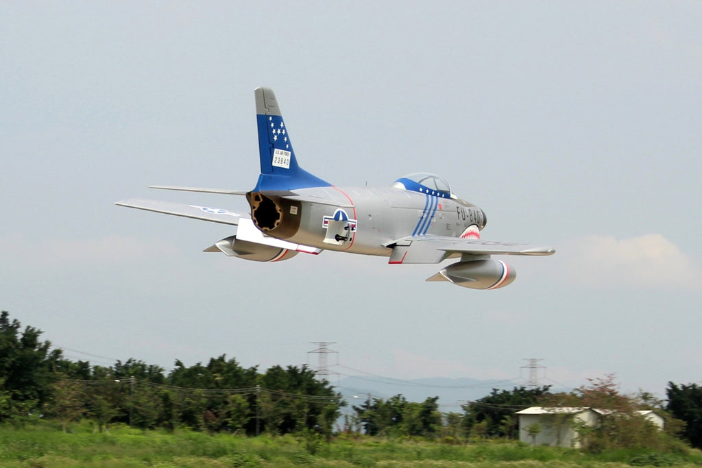 Pilot rc 2.2m F-86D Sabre with tail pipe, UAT, Kevlar fuel tank