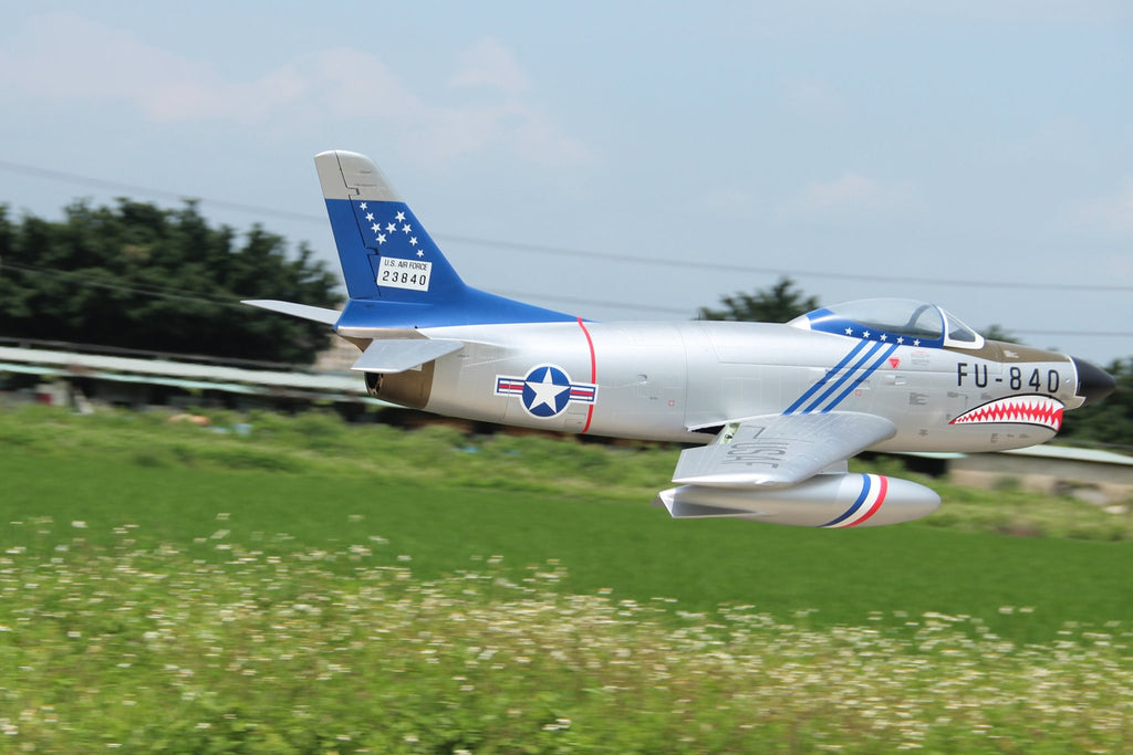 Pilot rc 2.2m F-86D Sabre with tail pipe, UAT, Kevlar fuel tank